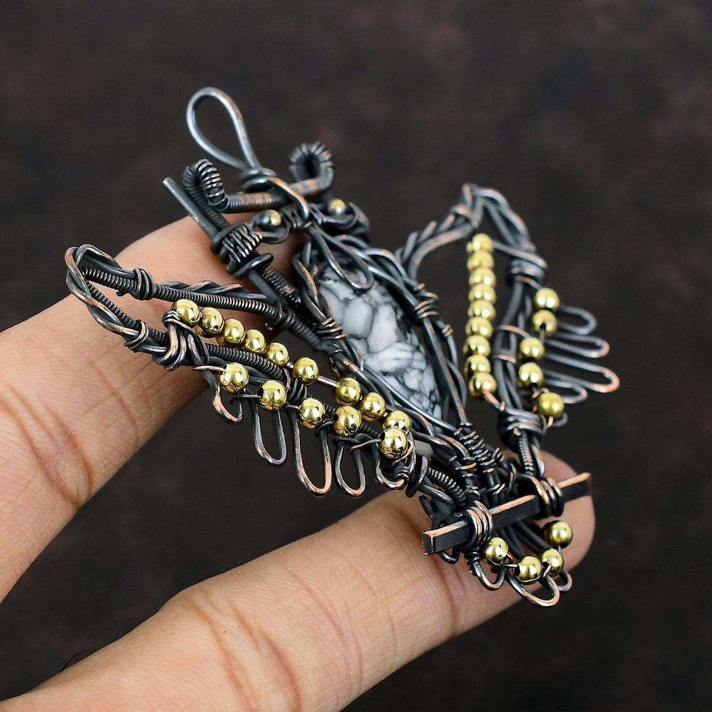 Pinolith Jasper Pendant Copper Wire Wrapped Pendant Handmade Copper Jewelry Awesome Gemstone Pendant Gift For Women Wire Wrapped Owl Jewelry