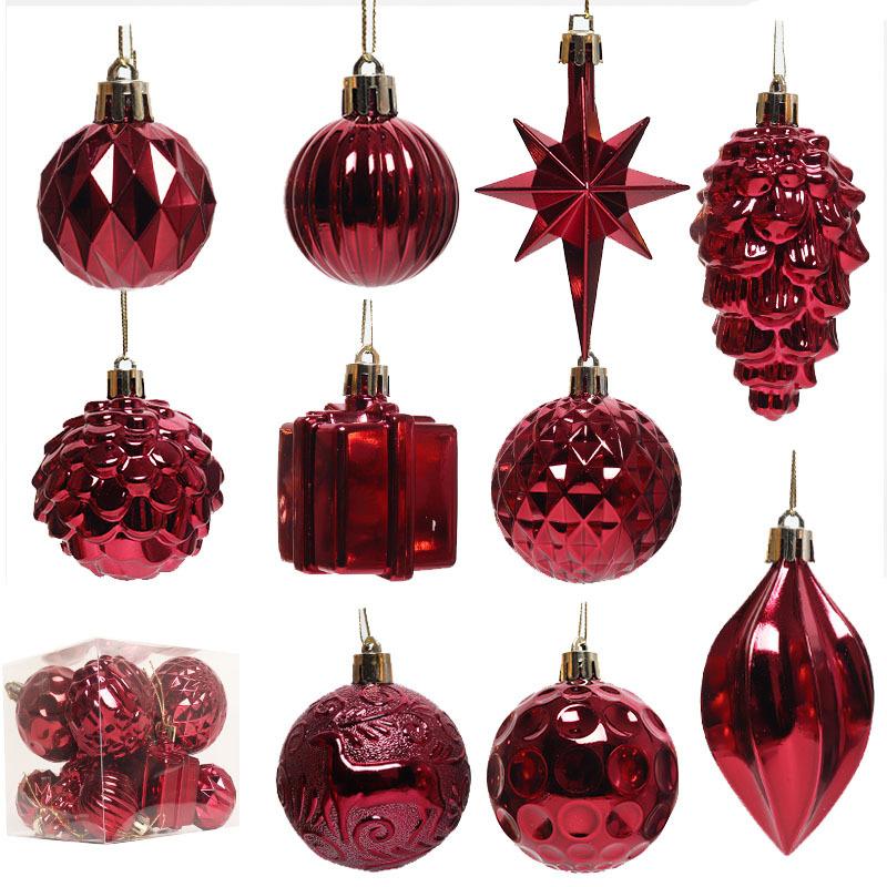 12 шт. Металлические каплевидные елочные шары для украшения рождественской елки