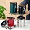 Контейнер для кофейных зерен из нержавеющей стали с выпускным клапаном Кастрюли для хранения продуктов Контейнер для чая Кухня