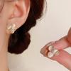 Серьги-пусеты в виде цветка zir*****pal из серебряной иглы, маленькие серьги с темпераментным дизайном, модные и универсальные серьги.