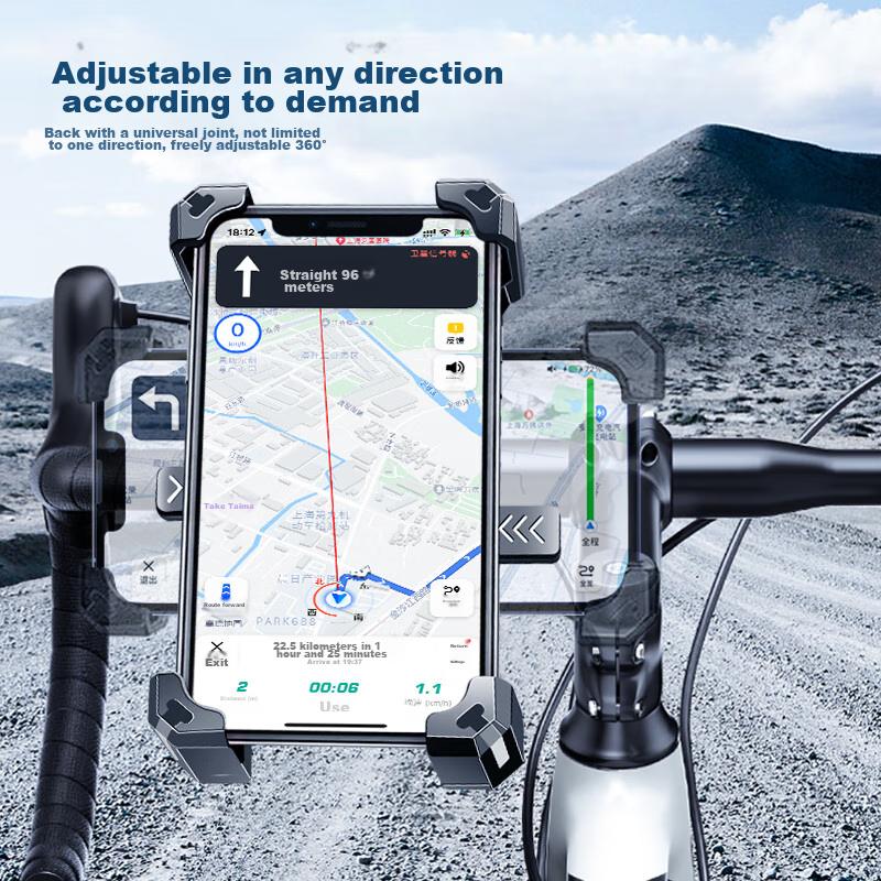 KOOLIFE Electric Vehicle Phone Holder, Motorcycle Bicycle Scooter Handlebar Navigation Mounting Bracket for Riding And Food with Shock Absorptio