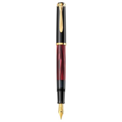 Pelikan EF Экстратонкая Классическая Ручка-Перьевая Мрамор Красный M200 Лимитированная Серия Официально Импортирована