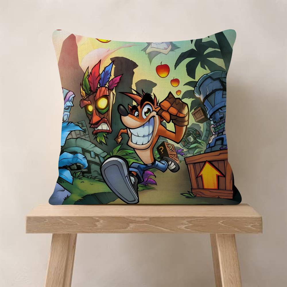 Игровой CCrash Bandicoots Наволочка Дизайн Чехла для Подушки Декор Праздничный Декор