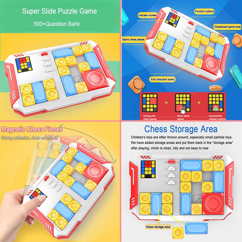 Умные игры-головоломки Super Slide для детей 500+ Задач Проблем интеллектуальные Развивающие игрушки Логическое мышление Мозг Образовательные игрушки