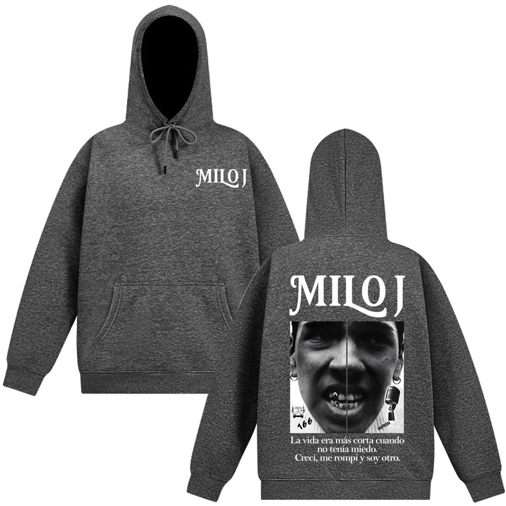 Rapper Milo J Vintage Graphic Hoodie Men Women Fashion Hip-hop Pullover Long-sleeved Casual Harajuku High Quality Sweatshirts