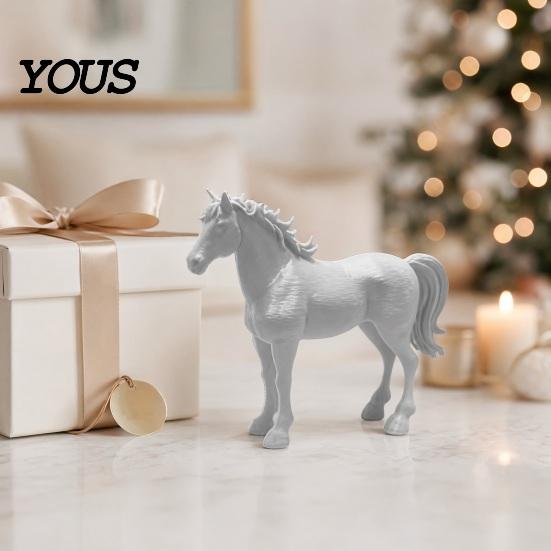 Современная фигурка лошади для рабочего стола, реалистичная 3D-печатная статуэтка, коллекционная статуэтка животного для декора дома, Фэн-шуй украшения для офиса, элегантные