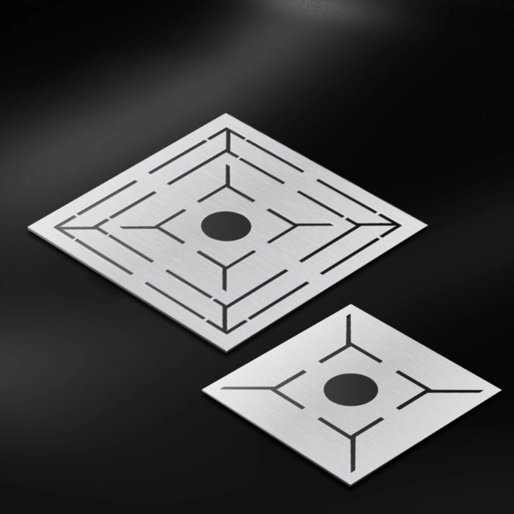 Треугольная линейка из нержавеющей стали для плитки, шаблоны для слива пола, линейка для позиционирования и измерения