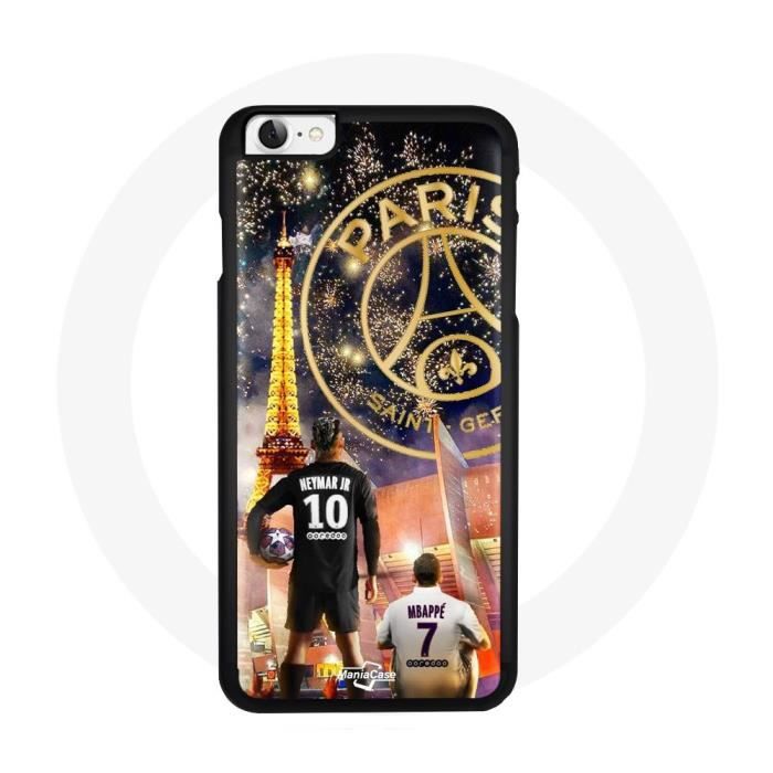 Coque pour Iphone SE PSG Neymar et Mbappé Joyeux noël