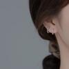 Fashion Cute Minimal Rainbow Hoop Earrings Multicolor Zirconia Small Geometric Earring Jewelry Female Trendy Thin Ear Hoops