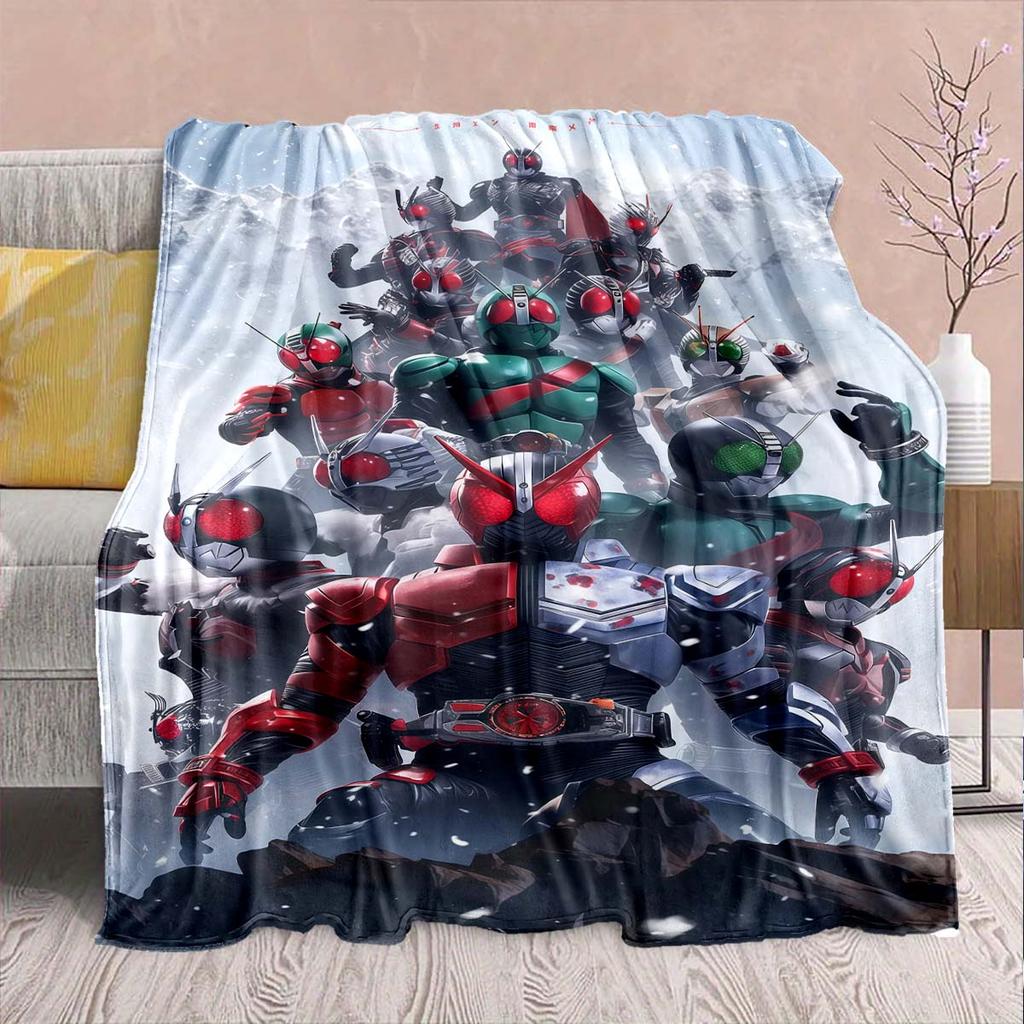 Фланелевое одеяло Kamen Rider – Мягкое, теплое, идеально подходит для диванов, постельного белья, кемпинга, путешествий, офиса и домашнего декора – QJY