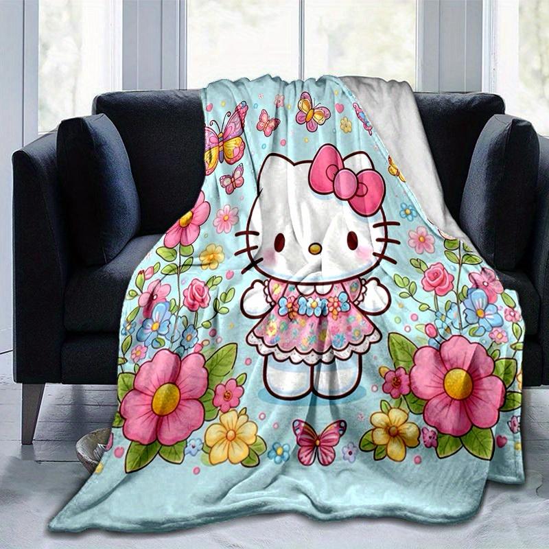 1шт. Hello Kitty Цветочные Бабочки Домашний Офис Уличный Плед Идея для Подарка Ideaz0411202