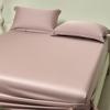 Solid Color 100s Tencel Fitted Sheet Set: Mattress Protector & Enclosed Three-Piece Style