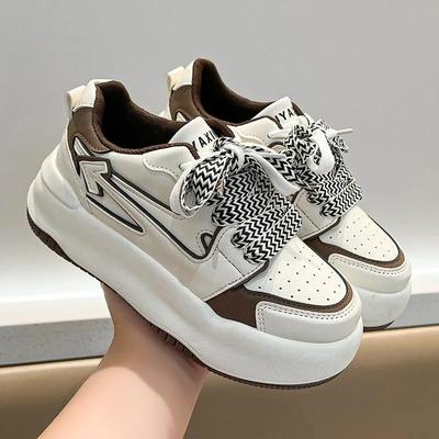 2024 Осень Комфорт Универсальные Туфли на Плоской Подошве Легкая Повседневная Обувь Женская Обувь Толстая Подошва Нескользящие Кроссовки Женские