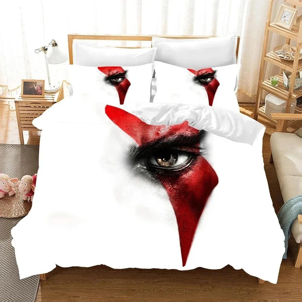 3D Print Game God Of War Bedding Collection Duvet Cover Bed Collection Quilt Cover Pillowcase Comforter King Queen Size Boys Adult Bedding Collection
