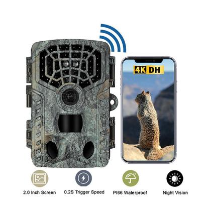 TC-32KW WIFI Лесная камера 4K DH Уличная камера Bluetooth Быстрая съемка IP66 Водонепроницаемая Сверхдолгое время ожидания Охотничья камера