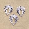 10 шт. 21x18 мм старинные серебряные подвески в виде крыльев ангела для браслета ручной работы, ожерелья, ювелирных изделий