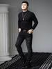European-Style Half-Turtleneck Sweater for Men, Autumn Trendy Brand Printed Base Shirt, 2025 New Model, High-End Men's Knitwear