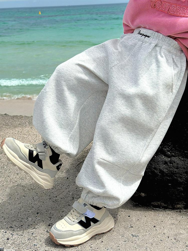 Fairy Tale Boys' Grey Sweatpants - 2025 Spring/Autumn Style for Kids