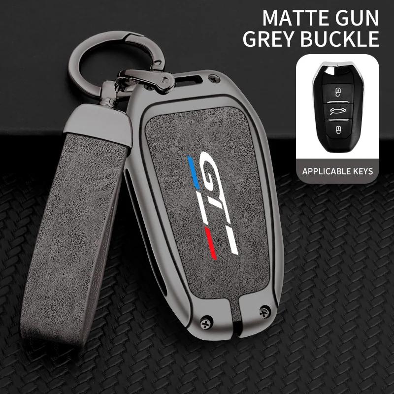 Автомобильный чехол для ключей из цинкового сплава для Peugeot GTLine 207 307 407 208 308 408 508 2008 3008 4008 5008 RCZ Автомобильный брелок для ключей Металлический корпус ключа