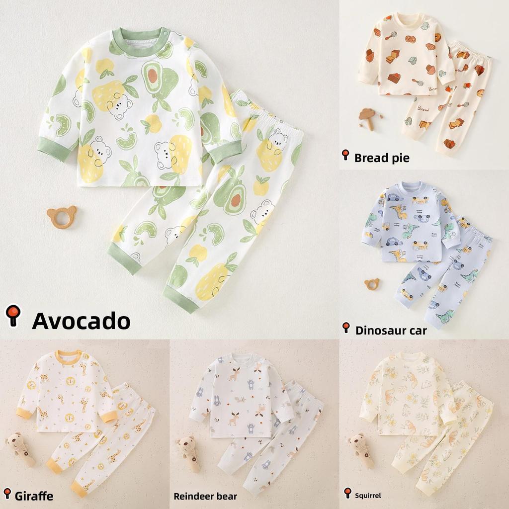 Childrens Cotton Pajama Set With Antibacterial Fabric For Toddler Sleepwear And Lounge