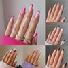 24pcs/Box Detachable Full Cover Artificial Fake Nails Almond False Nails Wearable Nail Tips
