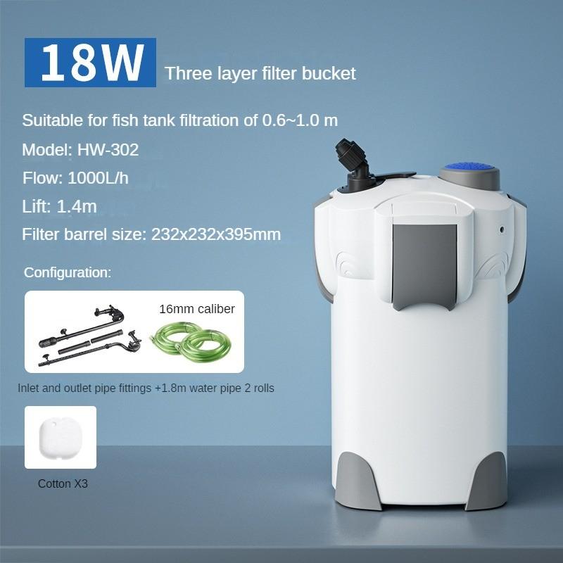 Бесшумное ведро-фильтр для аквариума, внешний фильтр-бочка низкого уровня воды, оборудование для очистки и фильтрации воды для аквариума