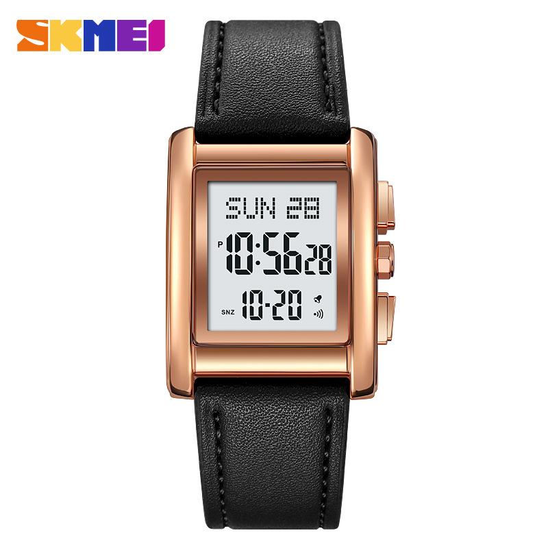 Мужские часы из нержавеющей стали Многофункциональные водонепроницаемые электронные часы Мужские светящиеся светодиодные часы Электронные часы