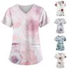 Женский модный топ с v-образным вырезом и коротким рукавом с карманом и коротким рукавом для ухода за ребенком
