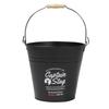 Ведро CAPTAIN STAG Outdoor Bucket CS Tin Bucket 10 л с деревянной ручкой черного цвета UM-1619