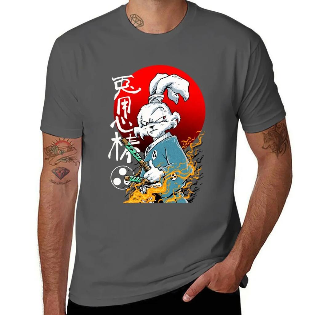 Футболка Usagi Yojimbo кавайная одежда одежда в стиле аниме быстросохнущие аниме-товары приталенные футболки для мужчин