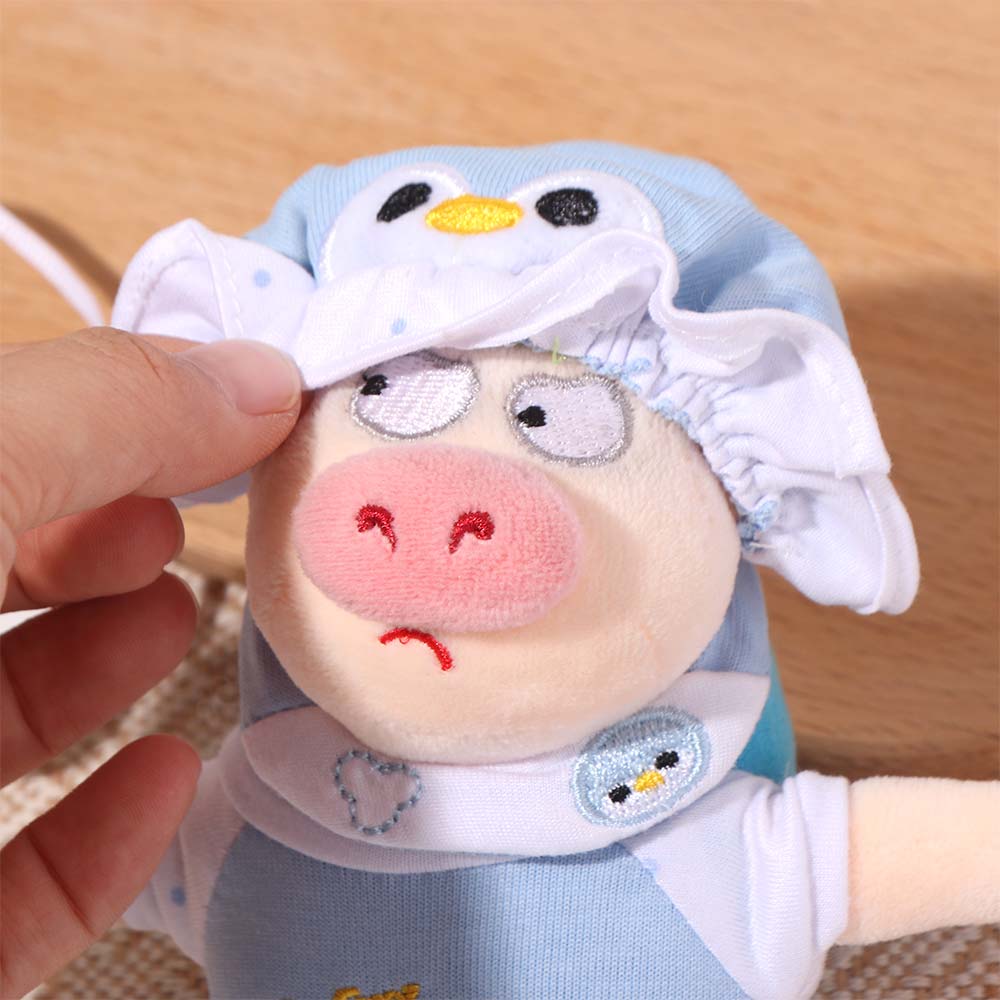 1 set Baby Bottle Cotton Doll's Clothes Set Cartoon 10cm Doll Clothes Doll Accessories