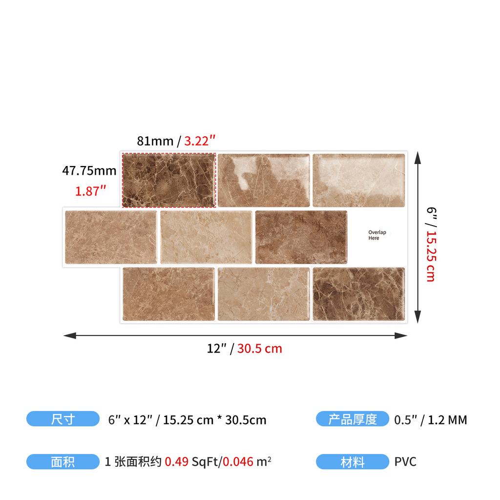 Кристалл ПУ Эпоксидная Наклейка для Плитки Мрамор Водонепроницаемая Самоклеящаяся Наклейка на Стену 3D Трехмерная Кухонная Декорация