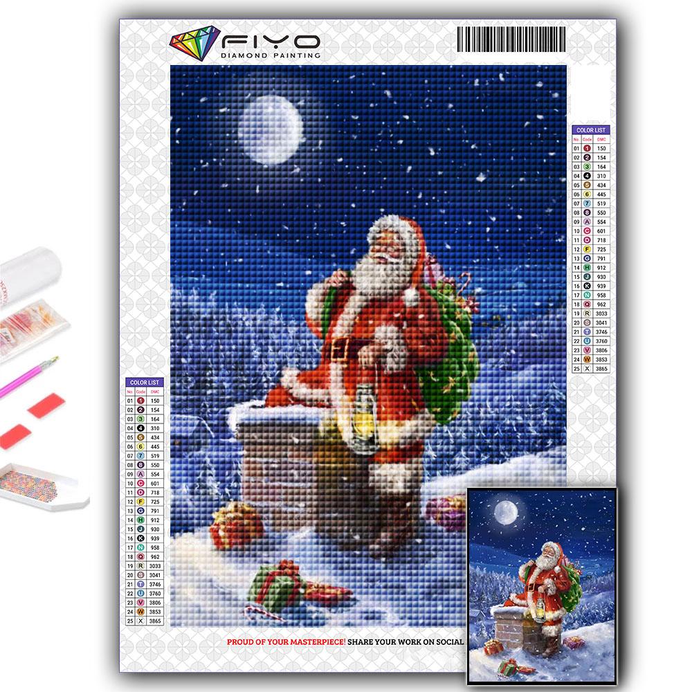 5D DIY Алмазная картина вышивка крестиком Рождественская елка Санта-Снеговик Алмазная вышивка Мозаика Настенное украшение дома