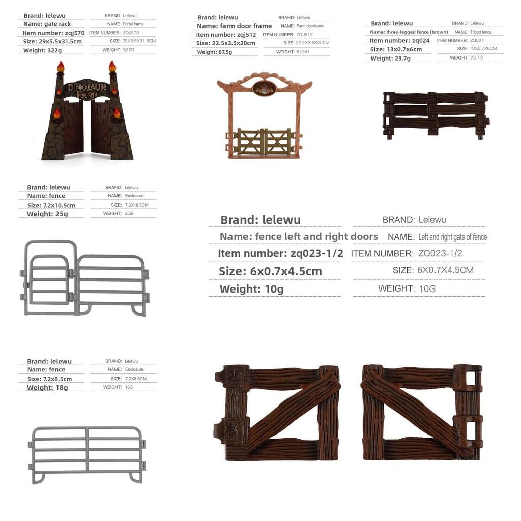 Realistic Pvc Farm Fence And Gate Accessories For Model Collecting And Dioramas