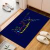 Colorful Badminton Player Illustration Patterned carpet, suitable as a non slip play mat for the living room and bedroom sofa