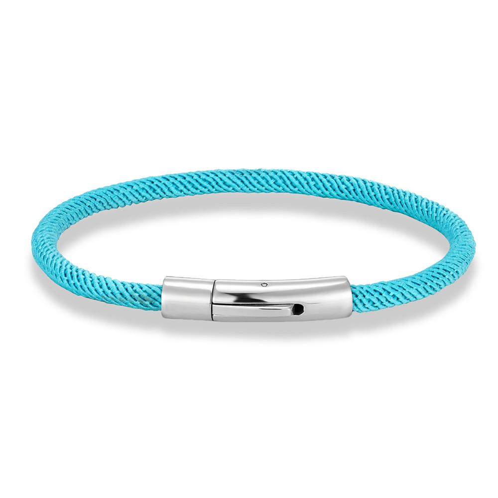 Trendy Men Minimalist Rope Bracelet Outdoor Camping Rescue Emergency Rope Bracelet For Women Stainless Steel Snap Clasp