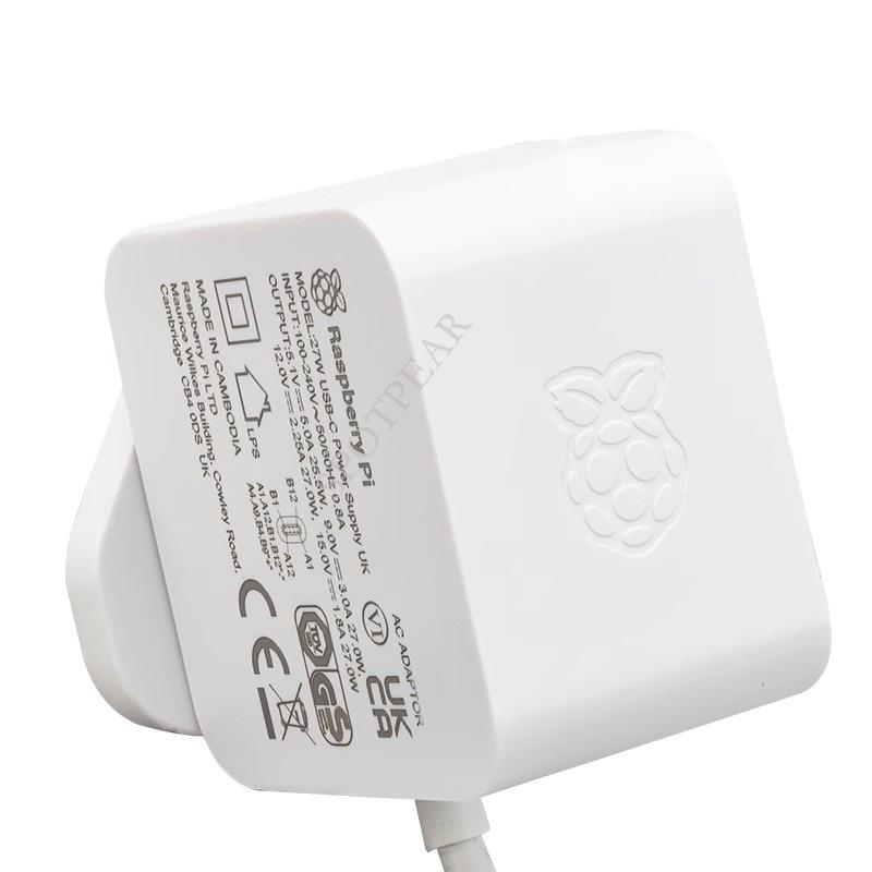 Официальный блок питания Raspberry Pi 5-го поколения, 27 Вт, с USB-C, 5 А
