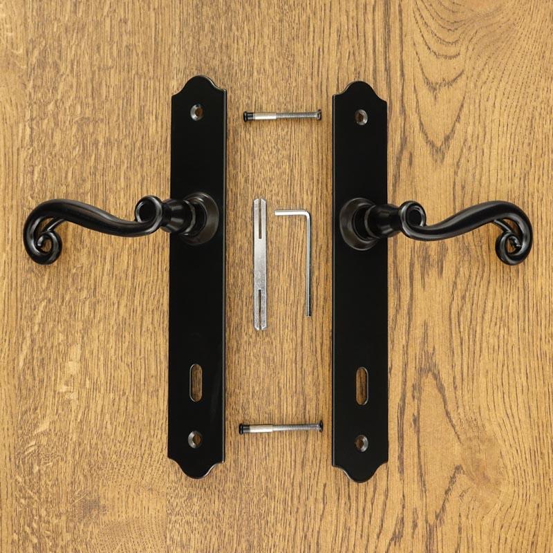 PRESTON door handle with key plate 90mm