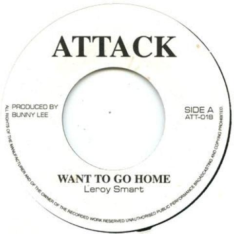 7-дюймовая пластинка LEROY SMART / KING TUBBY - Хочу домой / Хочу домой D ATT018 Attack 1976 UK Регги, Ска и Даб Б/У