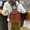 2025 Корейская Мода Ретро Мягкая Кожа Женский Рюкзак - Универсальный, Большая Вместимость, Простой, Мини-дизайн