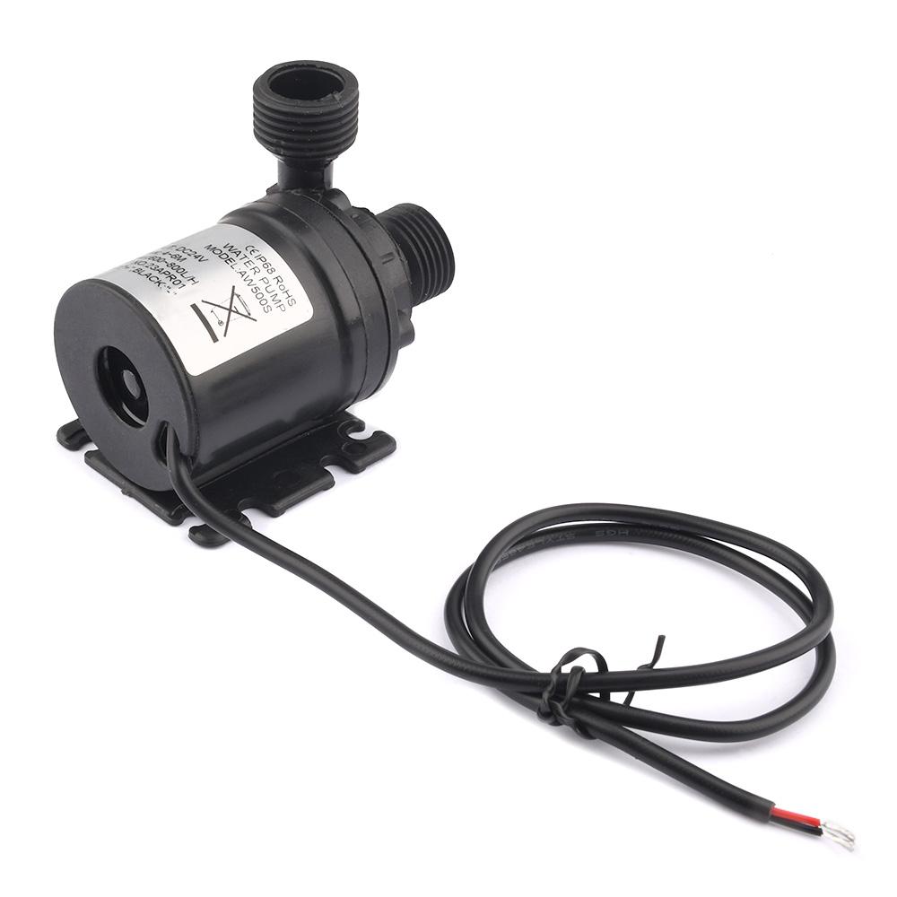 600-800L/H DC 12V 24V AW500S Screw Miniature DC Circulation Booster Pump Submersible Water Pump For Dishwasher Water Heater