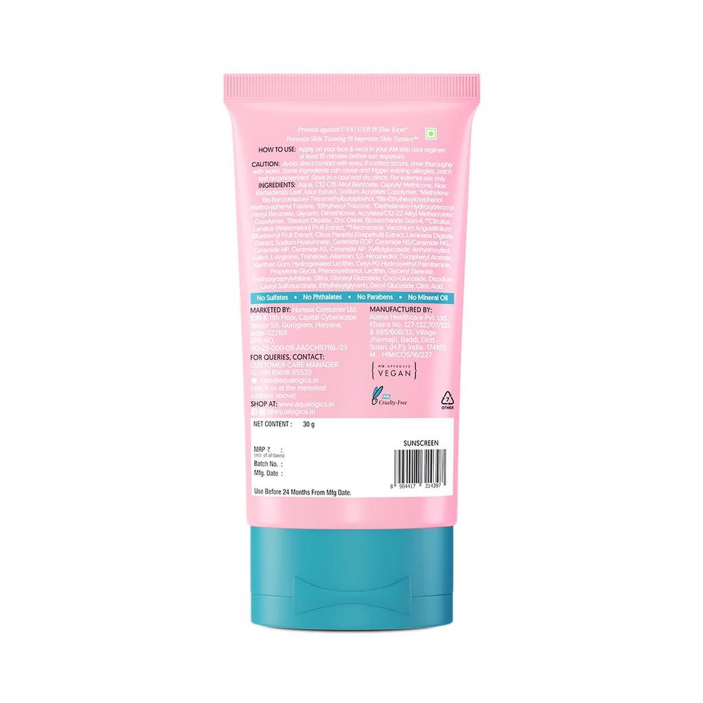 Aqualogica Гель-солнцезащита Radiance+ с эффектом сияния SPF 50+ PA++++ Широкий спектр защиты от УФ-лучей и загрязнений 30 г