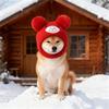 Праздничная шапка для собаки Теплая Утолщенная Вязаная шапка Для животных от маленьких до больших Вечеринка Для использования в помещении