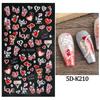 Nail Art Stickers Ins Relief 5D Three-dimensional Valentine's Day Rose Love Lips Nail Stickers