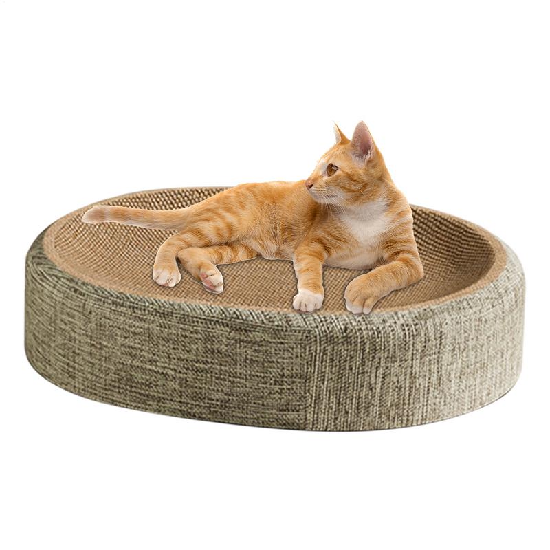 Cat Scratching Board Sisal Pet Scratch Board Nest Kitten Furniture with Non-slip Base Wear-Resistant Pet Supplies for Shelter
