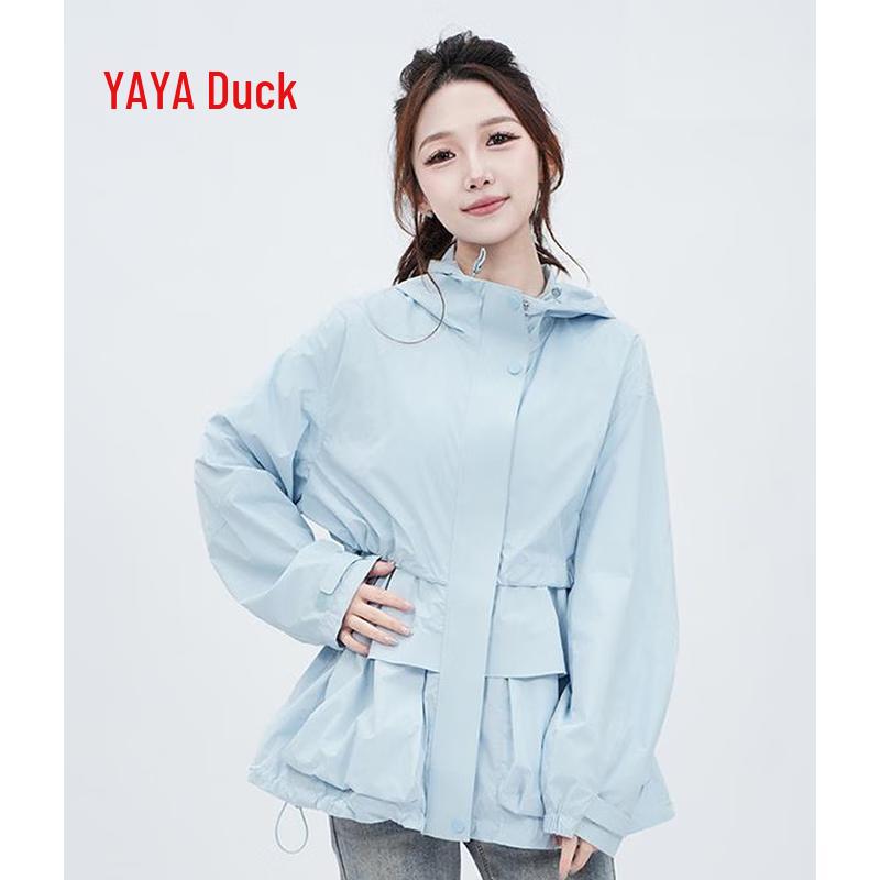 Yaya Women's Short Hooded Casual Windbreaker Jacket