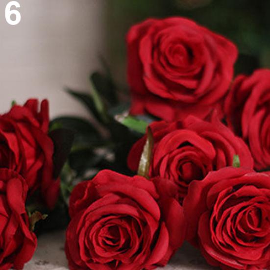 1 шт., 1 голова, реалистичный искусственный искусственный шелк, роза, искусственный цветок, свадебный декор для невесты