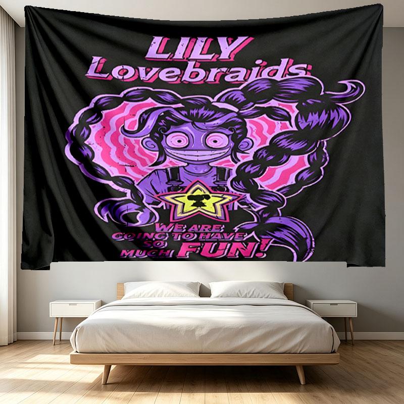 Lily Lovebraids Print Tapestry - Portable Wall Decor Cloth, for Home, Dorm, Travel, Bedroom, Living Room - Ideal Birthday Housewarming Gift