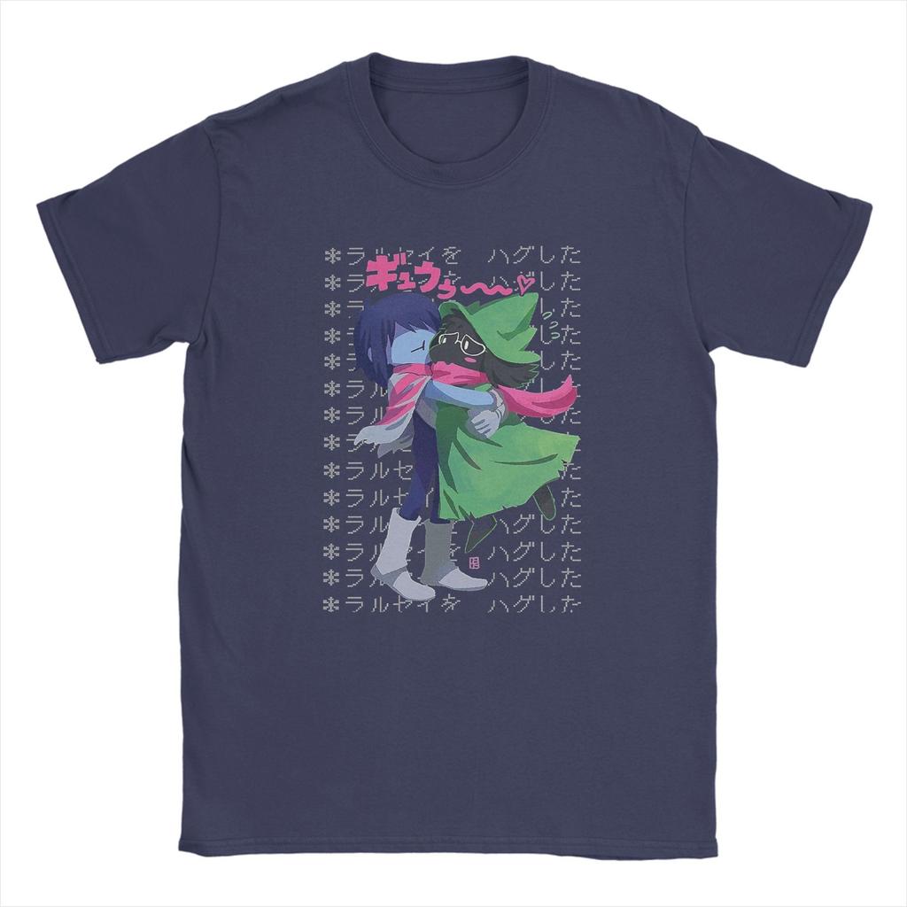 Новинка Футболки Deltarune Крис и Ралзей Мужские Футболки с круглым вырезом из чистого хлопка Футболки с коротким рукавом Топы больших размеров