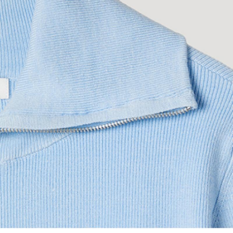 She S miSS Rib CoLlar Zip Up Cardigan SSkcdp12080 Ll